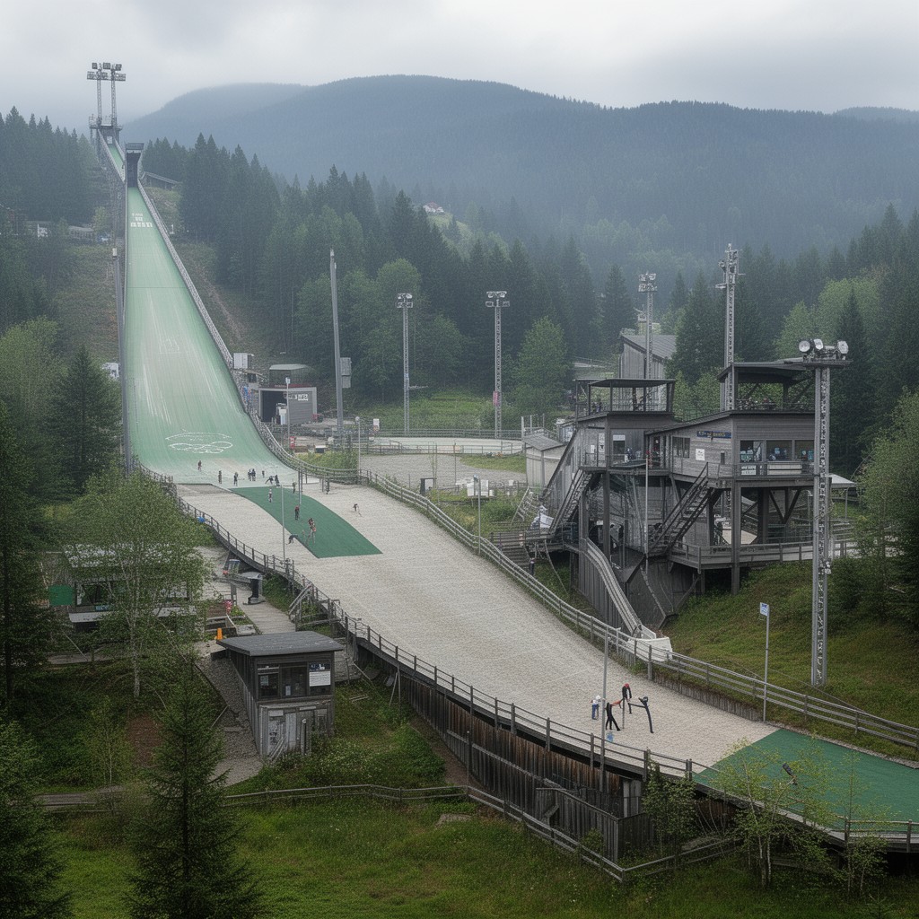 AI-generated illustration of Olympic Jumping Complex