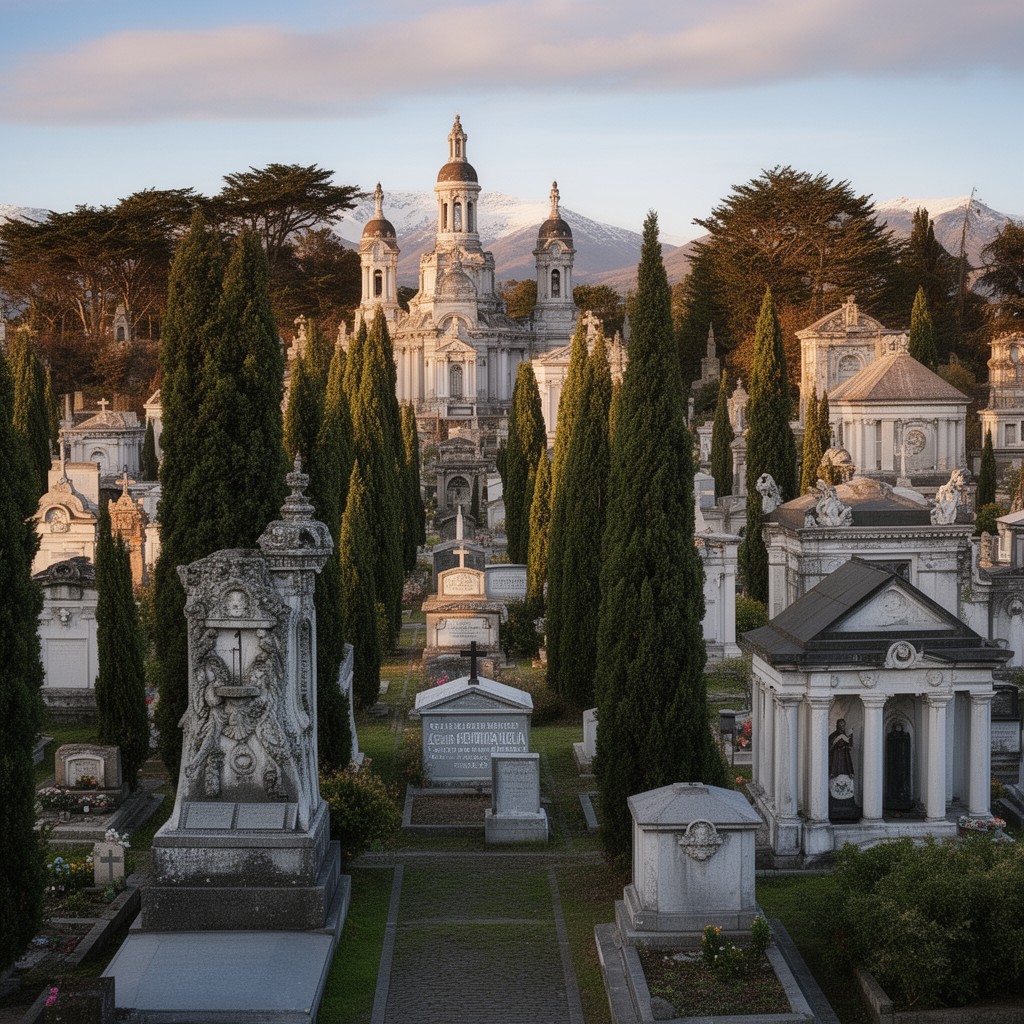 AI-generated illustration of Cementerio Municipal de Punta Arenas