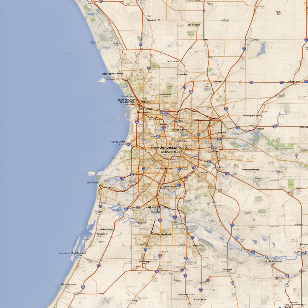 AI-generated illustration of Jacksonville metropolitan area