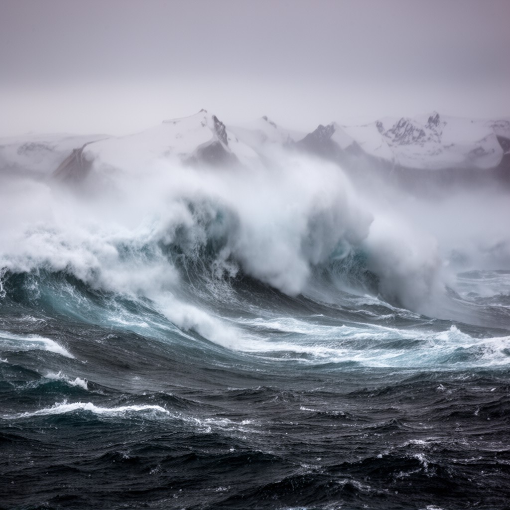 AI-generated illustration of Drake Passage