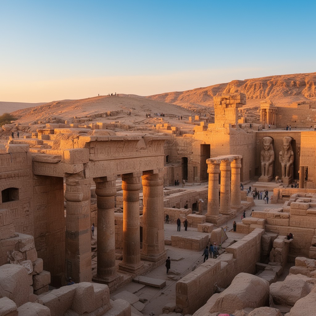 AI-generated illustration of UNESCO World Heritage Site (Ancient Thebes with its Necropolis)