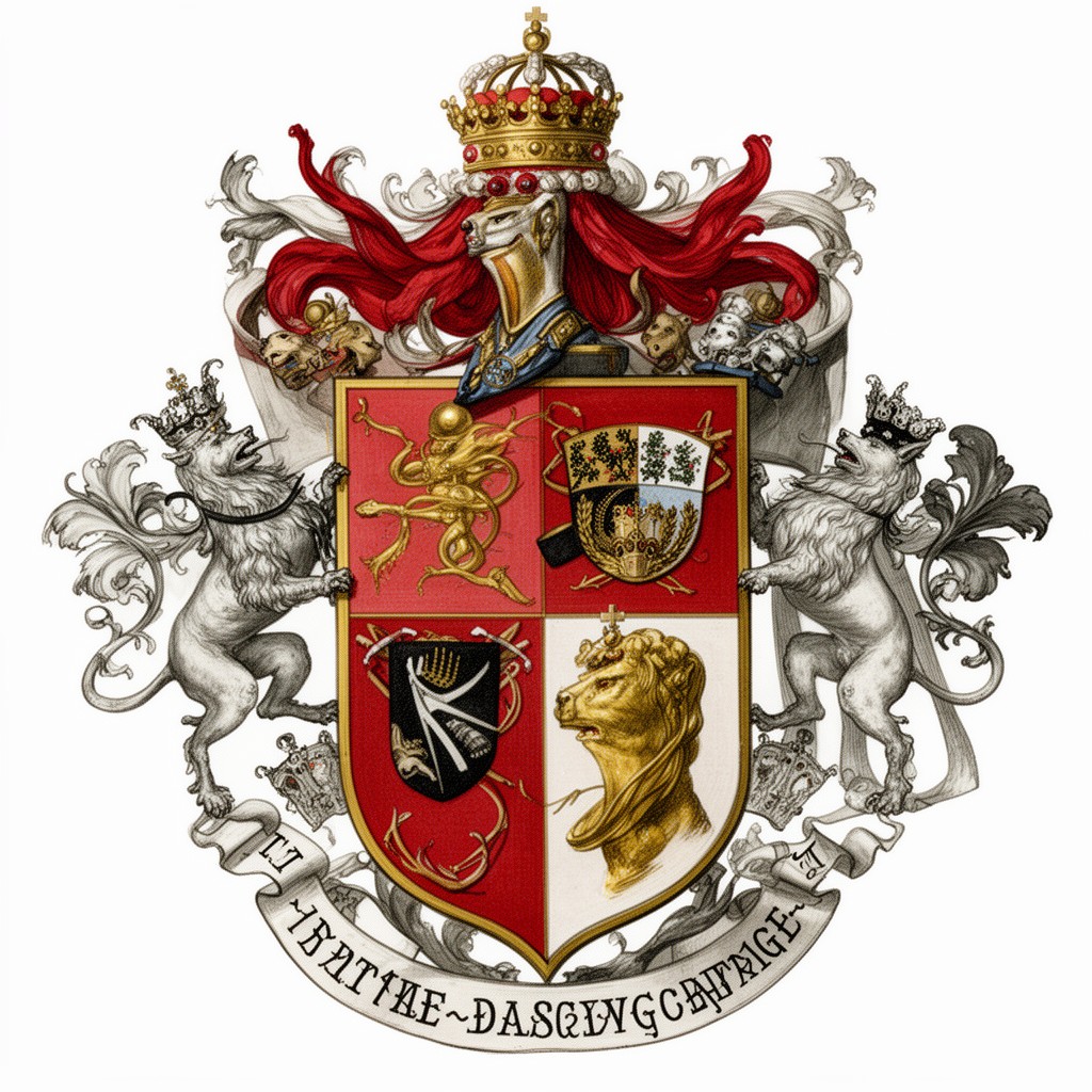 AI-generated illustration of Arms of the Duchy of Saxe-Coburg and Gotha