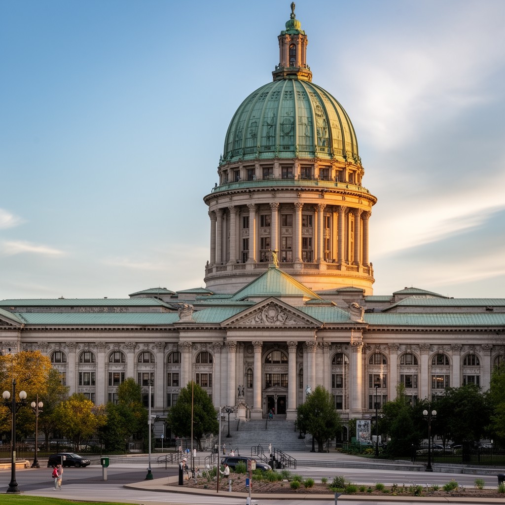 AI-generated illustration of Michigan State Capitol