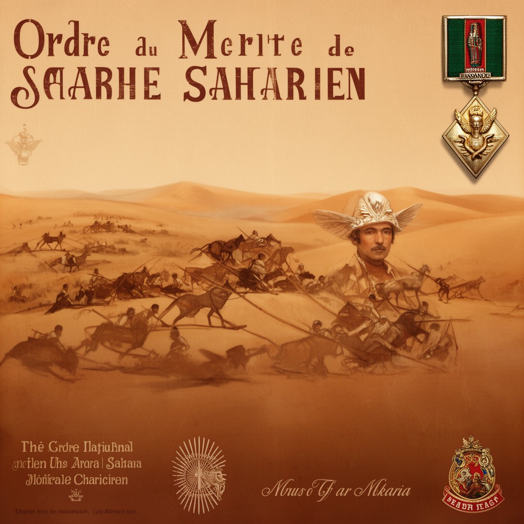 AI-generated illustration of Ordre du Mérite saharien