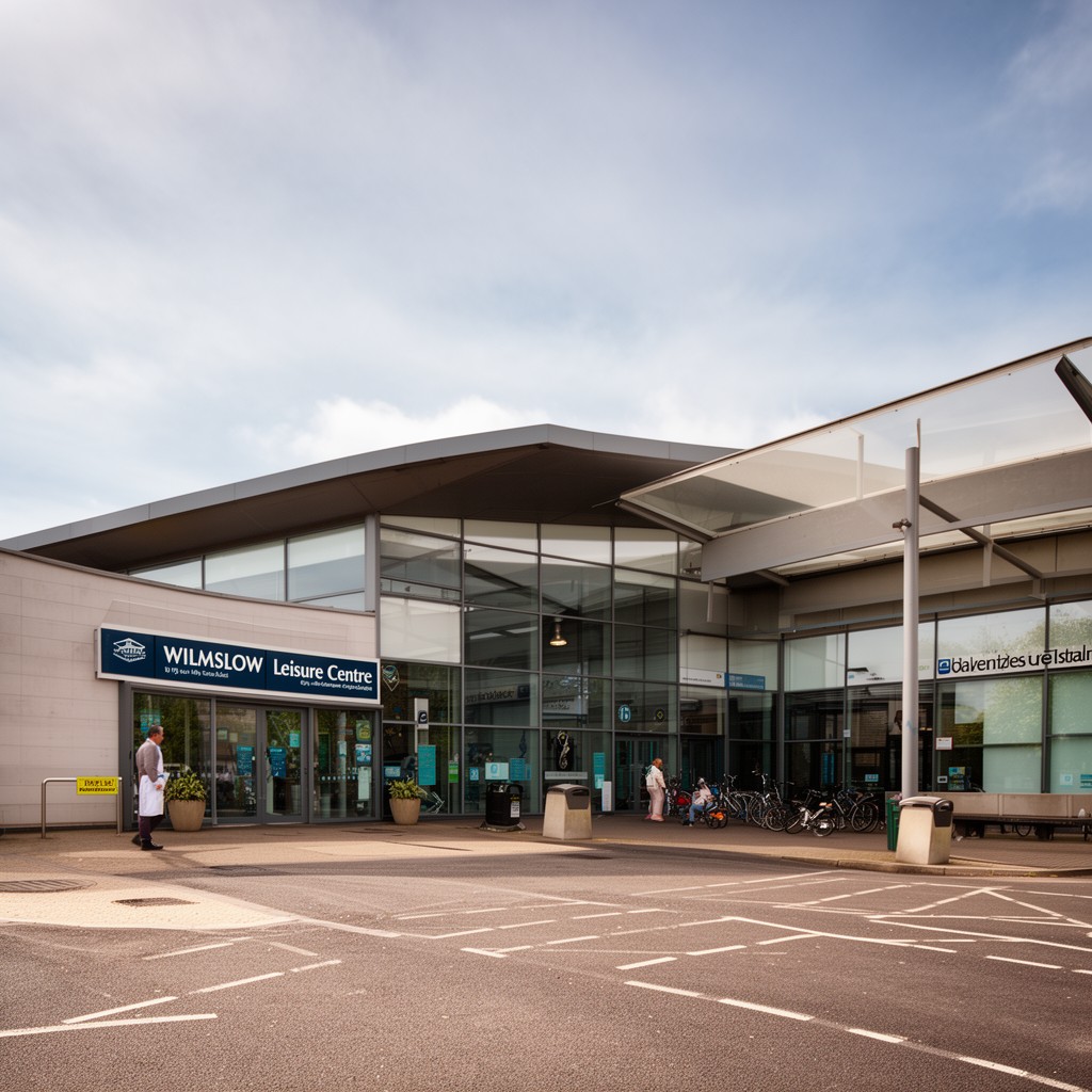 AI-generated illustration of Wilmslow Leisure Centre