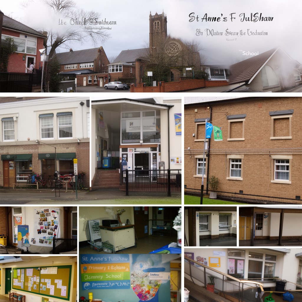 AI-generated illustration of St Anne’s Fulshaw CE Primary School