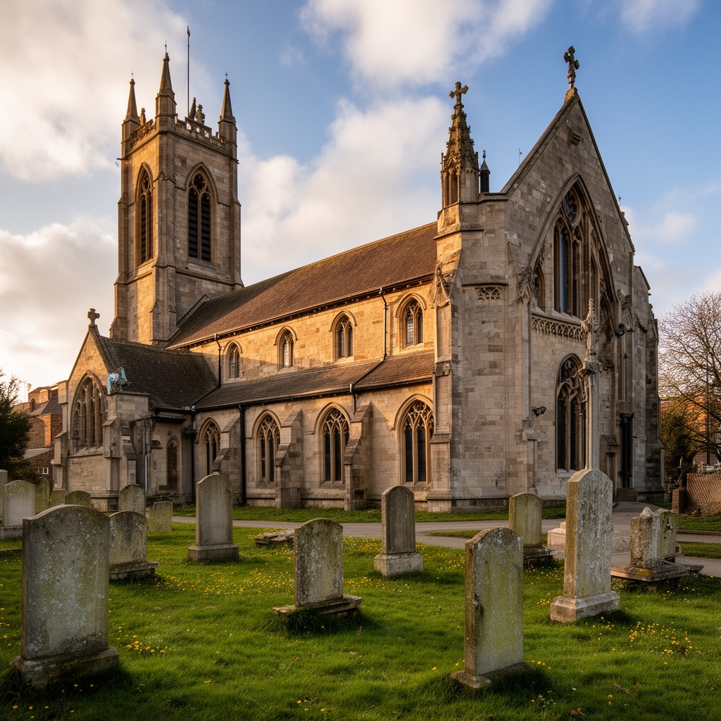 AI-generated illustration of St Bartholomew’s Church, Wilmslow