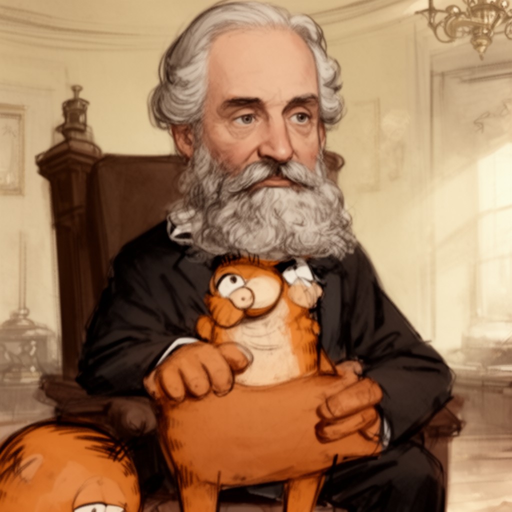 AI-generated illustration of Garfield