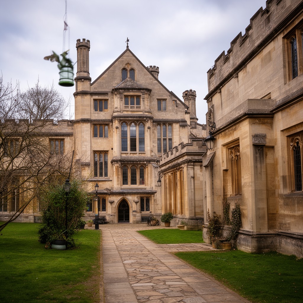 AI-generated illustration of Oriel College, Oxford