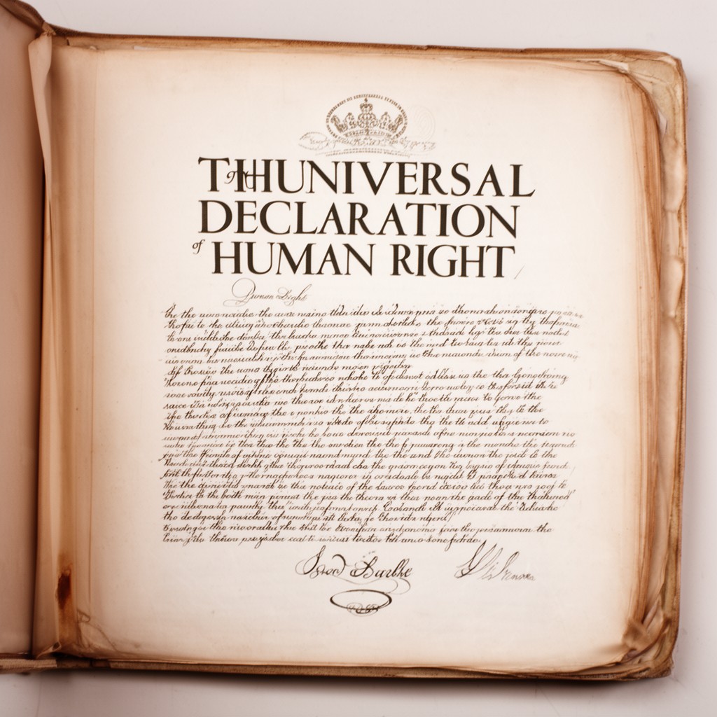 AI-generated illustration of Universal Declaration of Human Rights