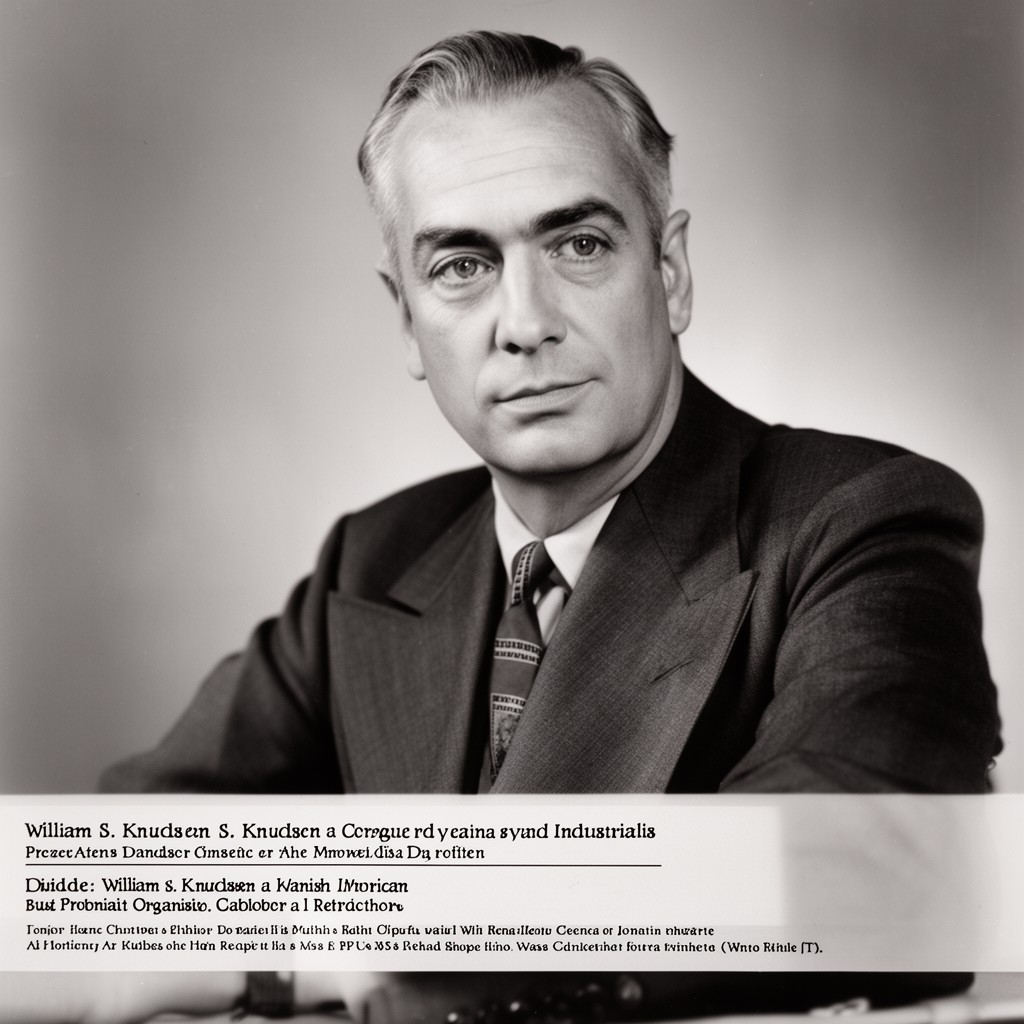 AI-generated illustration of William S. Knudsen