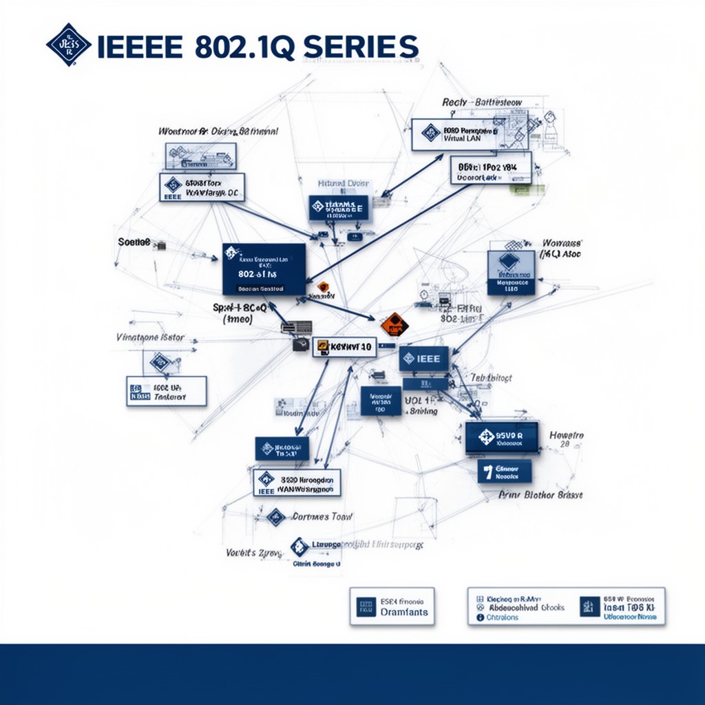 AI-generated illustration of IEEE 802.1Q series