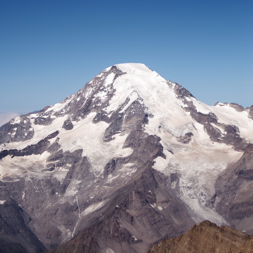 AI-generated illustration of Mont Blanc summit
