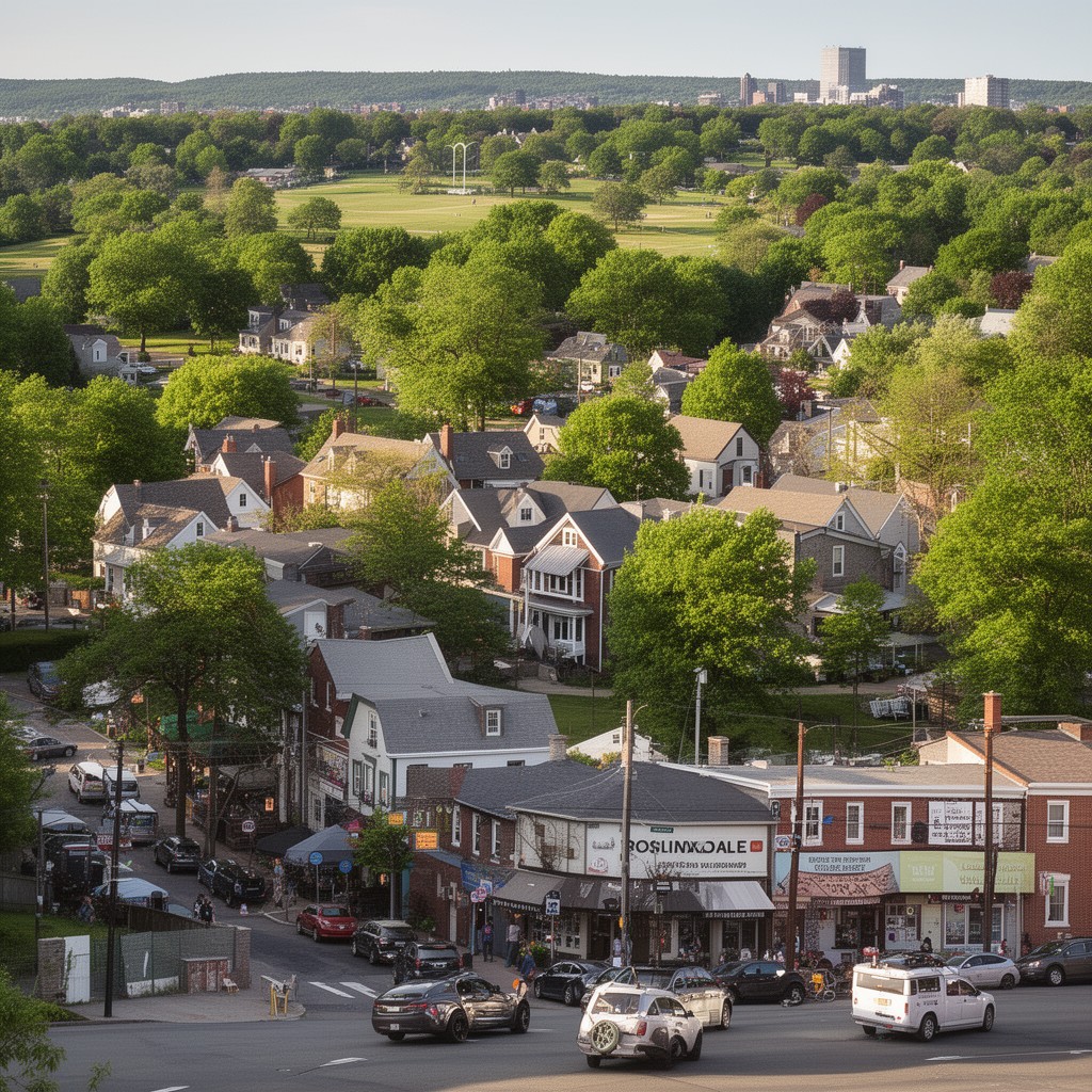 AI-generated illustration of Roslindale