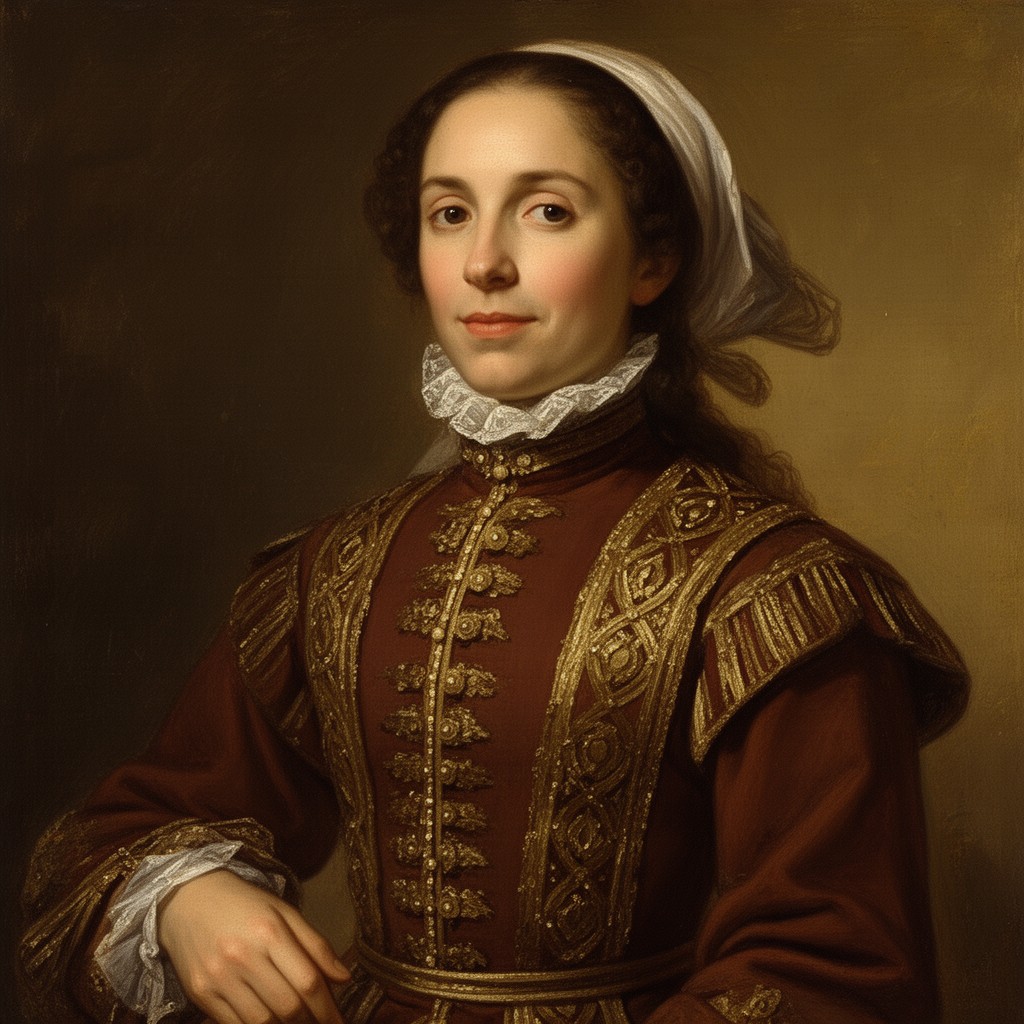 AI-generated illustration of Maria de la Quellerie
