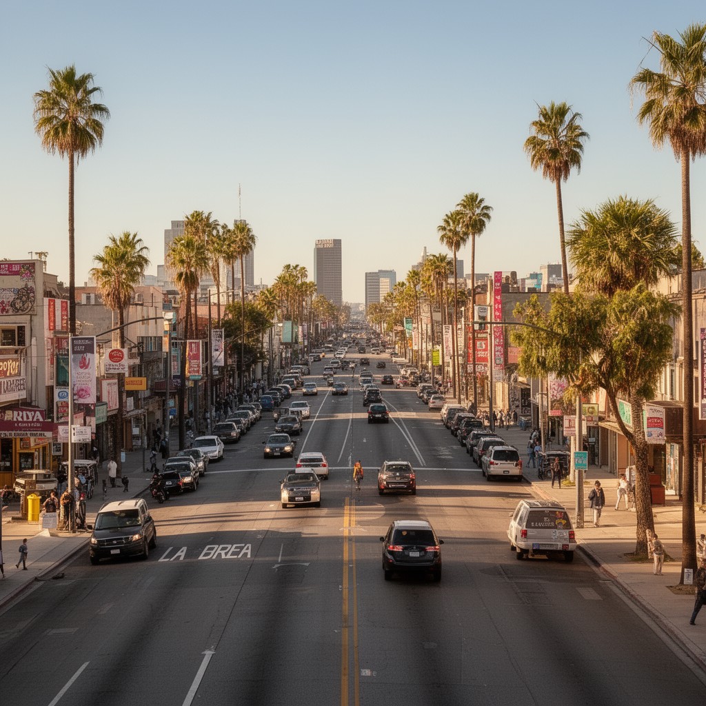 AI-generated illustration of La Brea Avenue