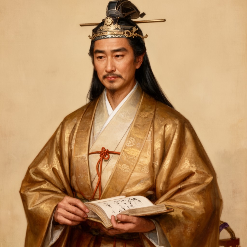 AI-generated illustration of Sugawara no Michizane