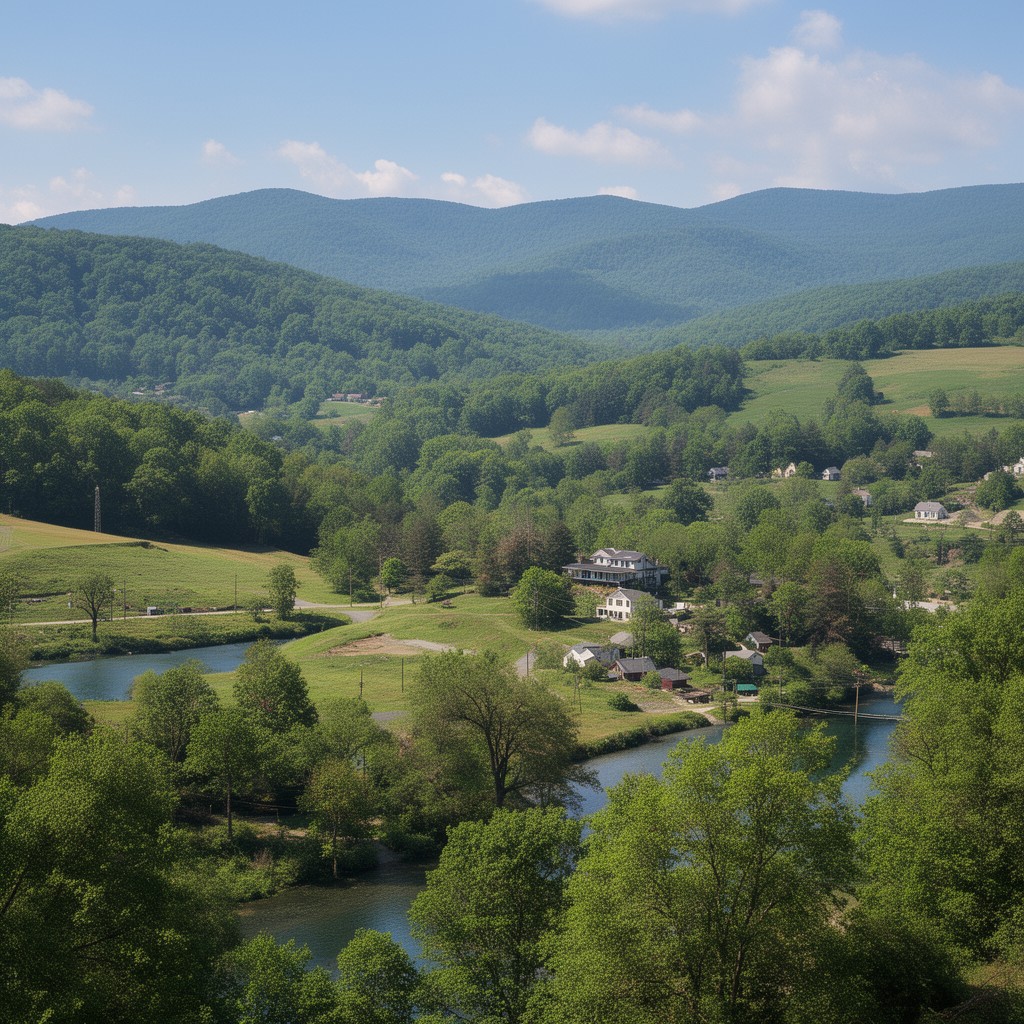 AI-generated illustration of Morgan County, West Virginia