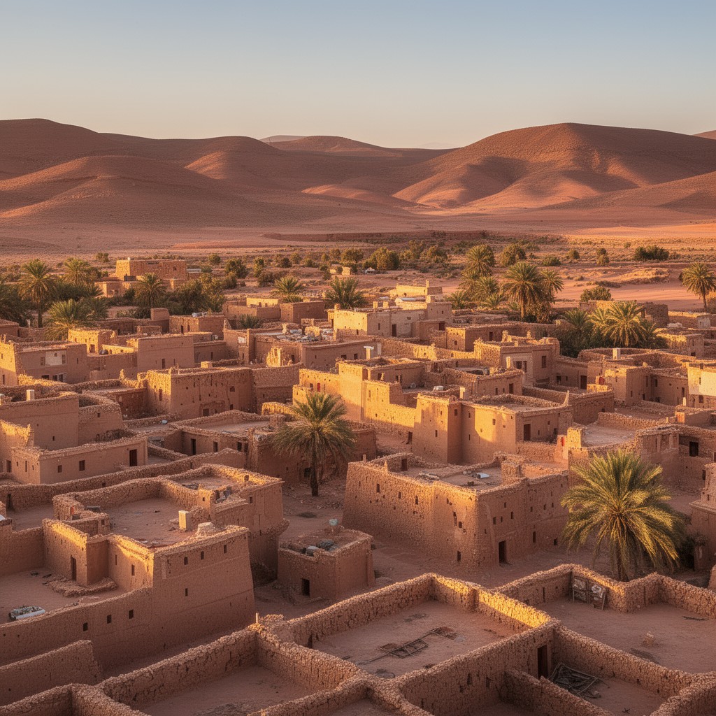 AI-generated illustration of M’zab region of Algeria
