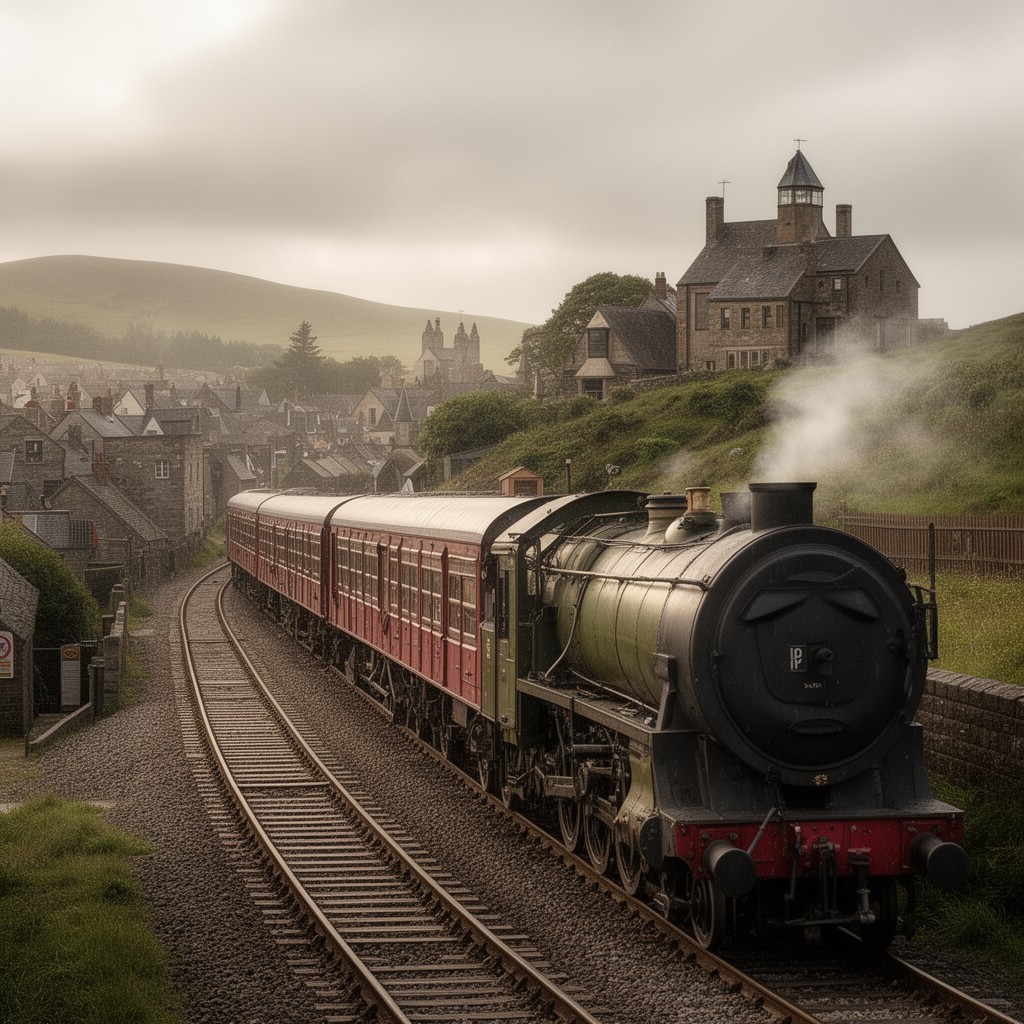 AI-generated illustration of Maryport and Carlisle Railway