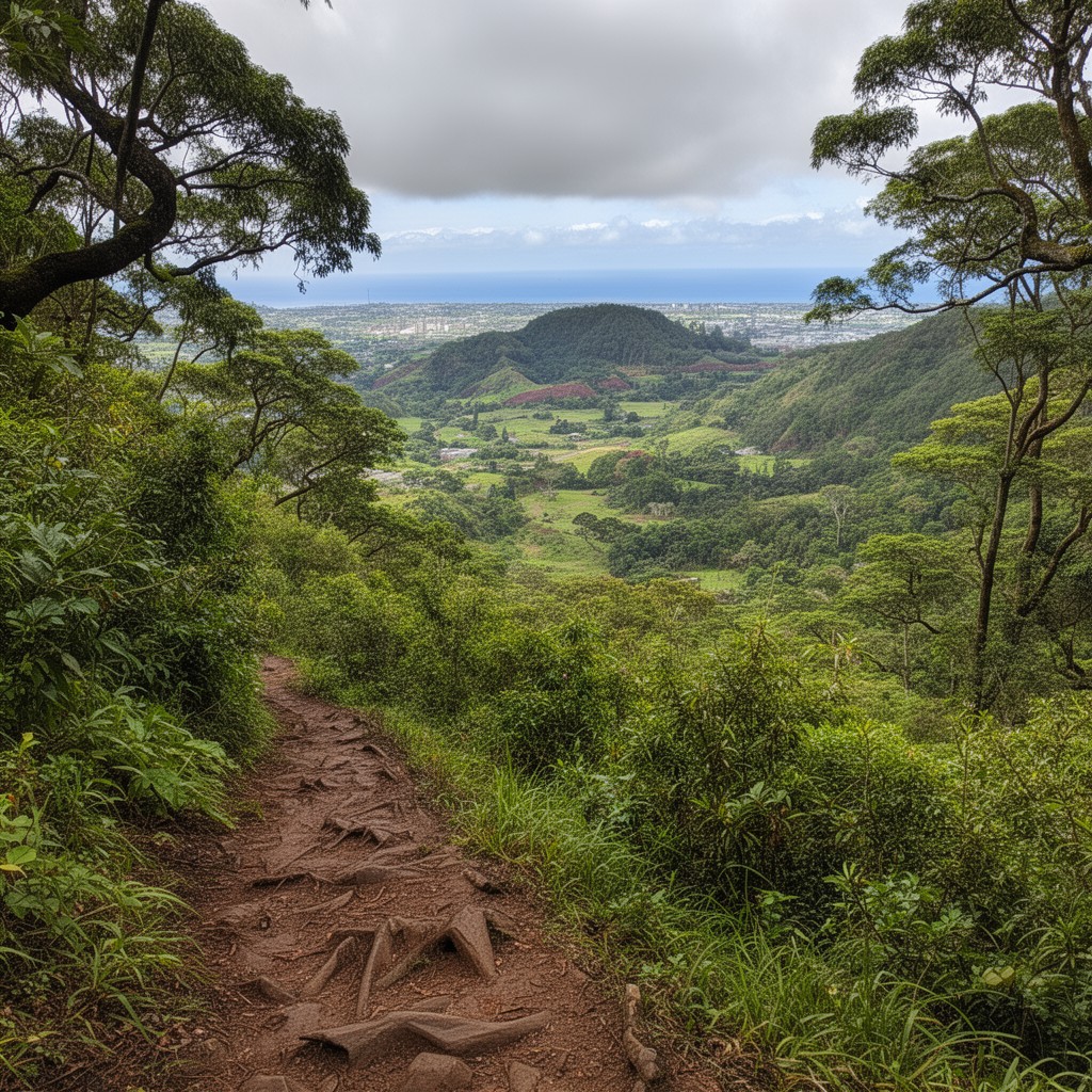 AI-generated illustration of Aiea Loop Trail