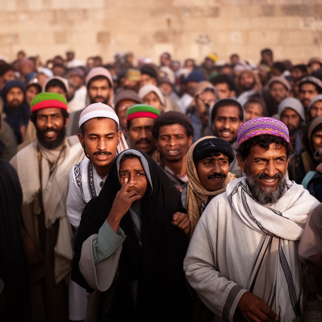 AI-generated illustration of Ethiopian Jews