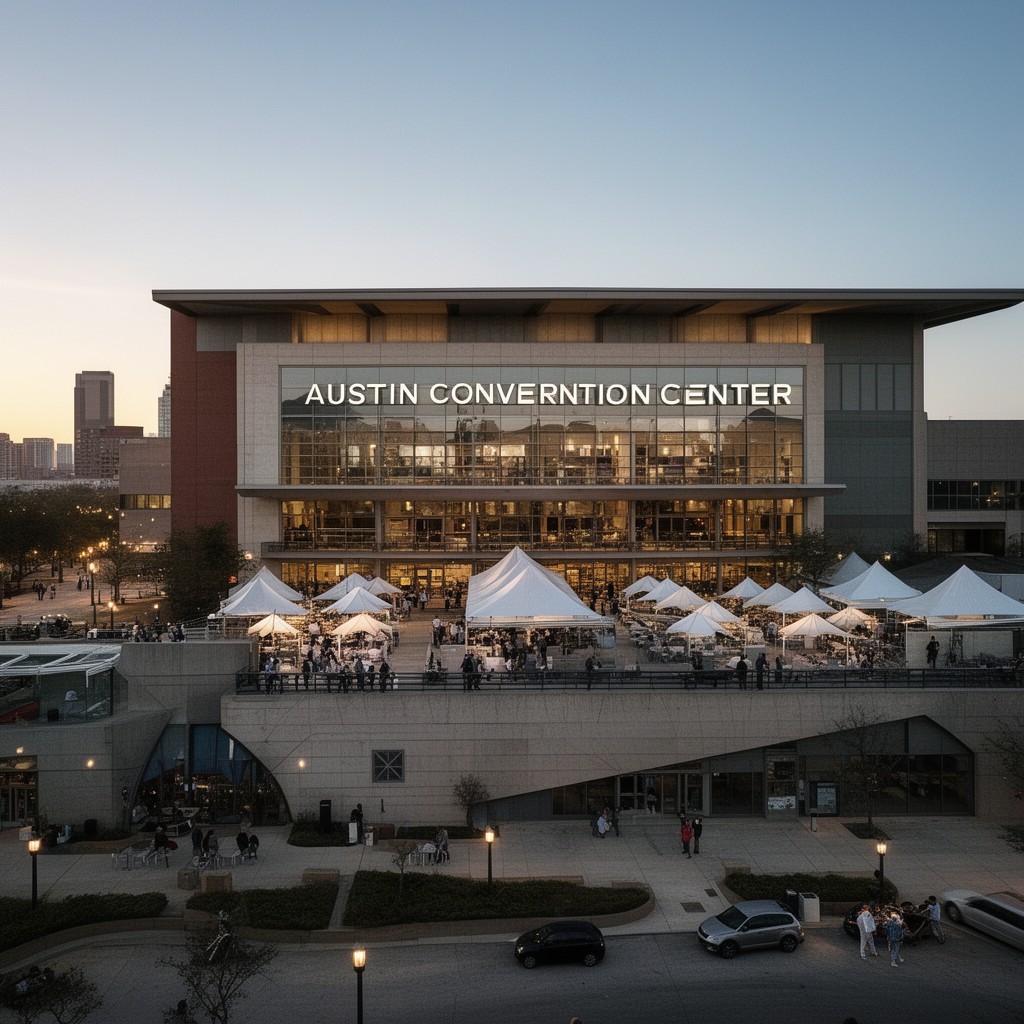 AI-generated illustration of Austin Convention Center