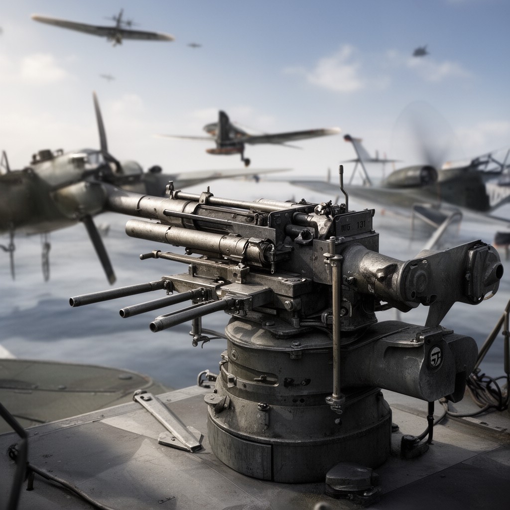 AI-generated illustration of MG 131 machine gun
