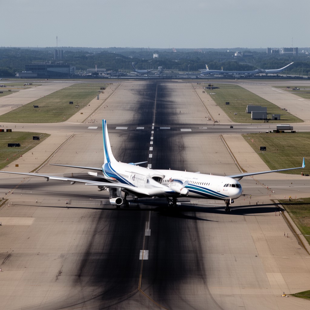 AI-generated illustration of Runway 09L/27R