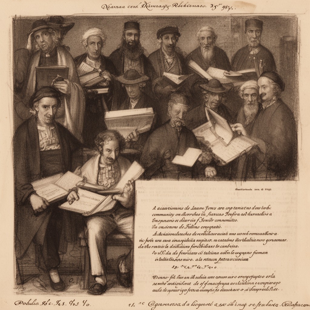 AI-generated illustration of Italian Jews