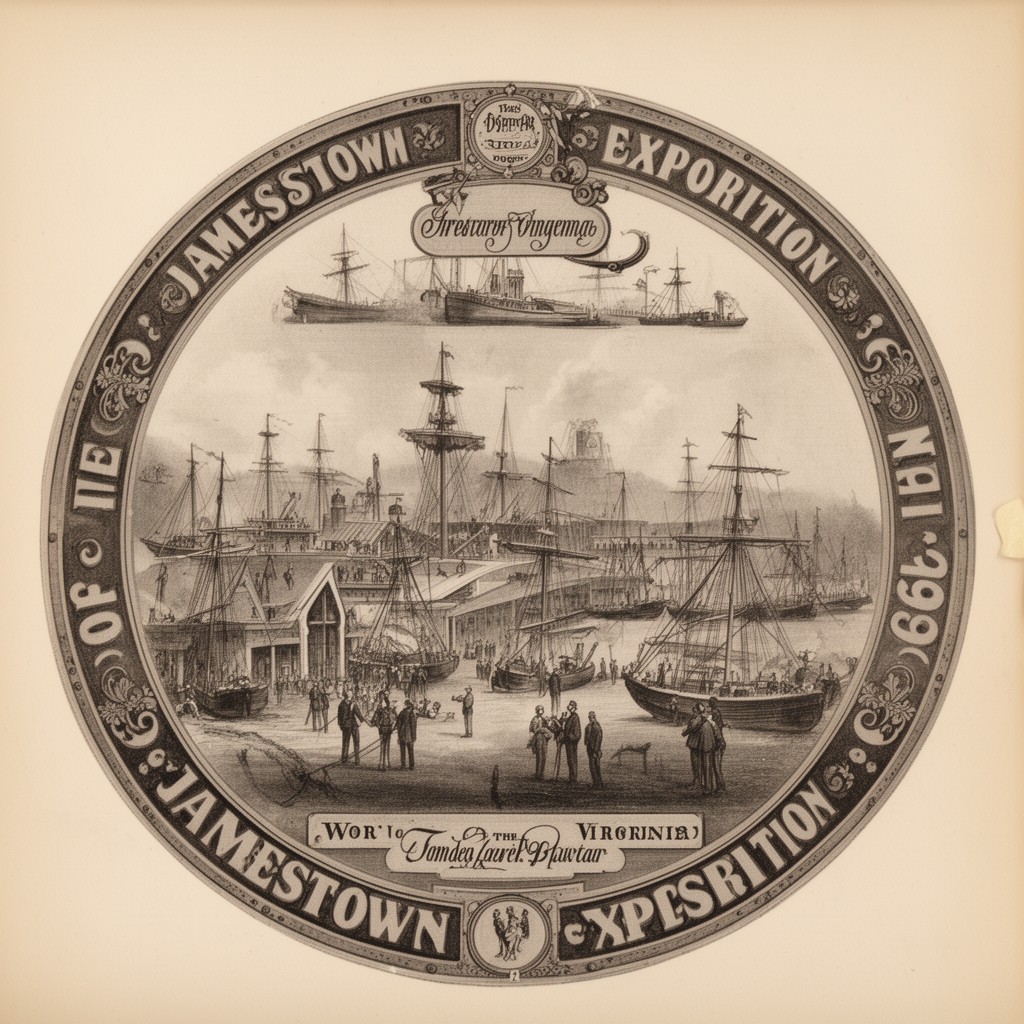 AI-generated illustration of Jamestown Exposition