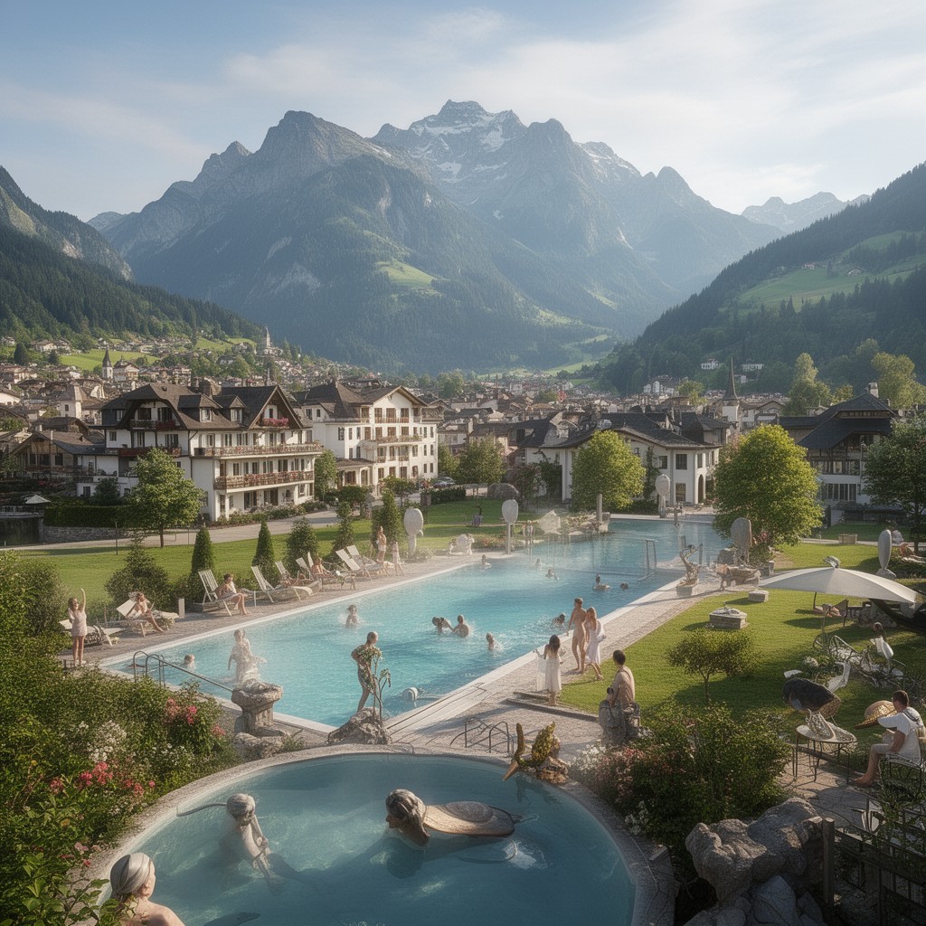 AI-generated illustration of Bad Ragaz