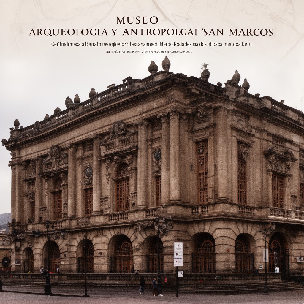 AI-generated illustration of Museo de Arqueología y Antropología de San Marcos