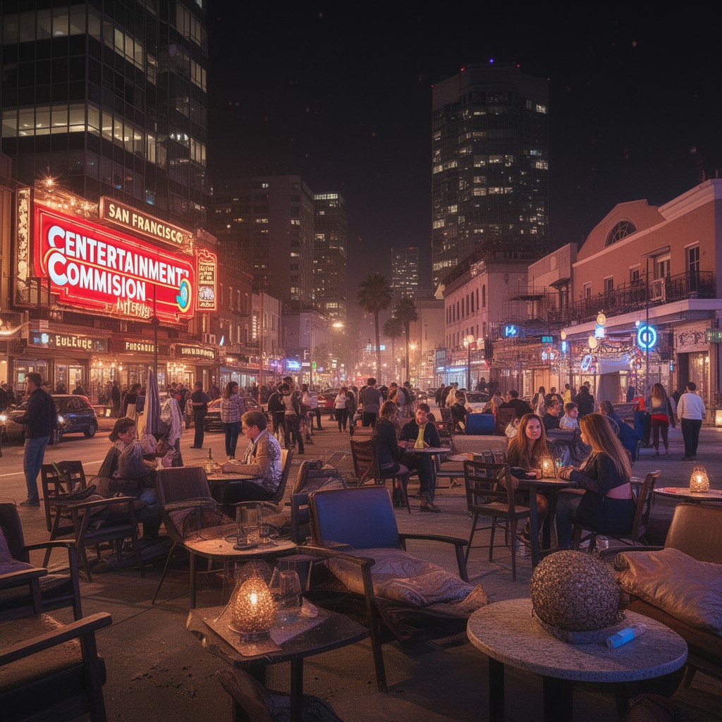 AI-generated illustration of San Francisco Entertainment Commission