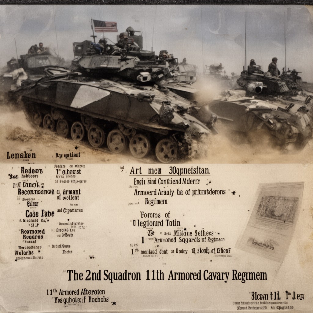 AI-generated illustration of 2nd Squadron, 11th Armored Cavalry Regiment