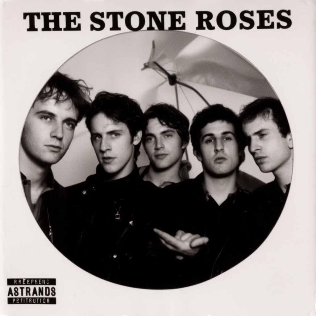 AI-generated illustration of The Stone Roses
