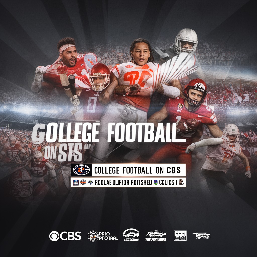 AI-generated illustration of College Football on CBS