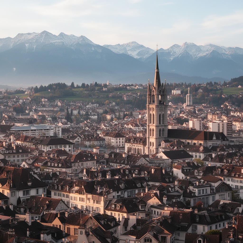 AI-generated illustration of Bern metropolitan area