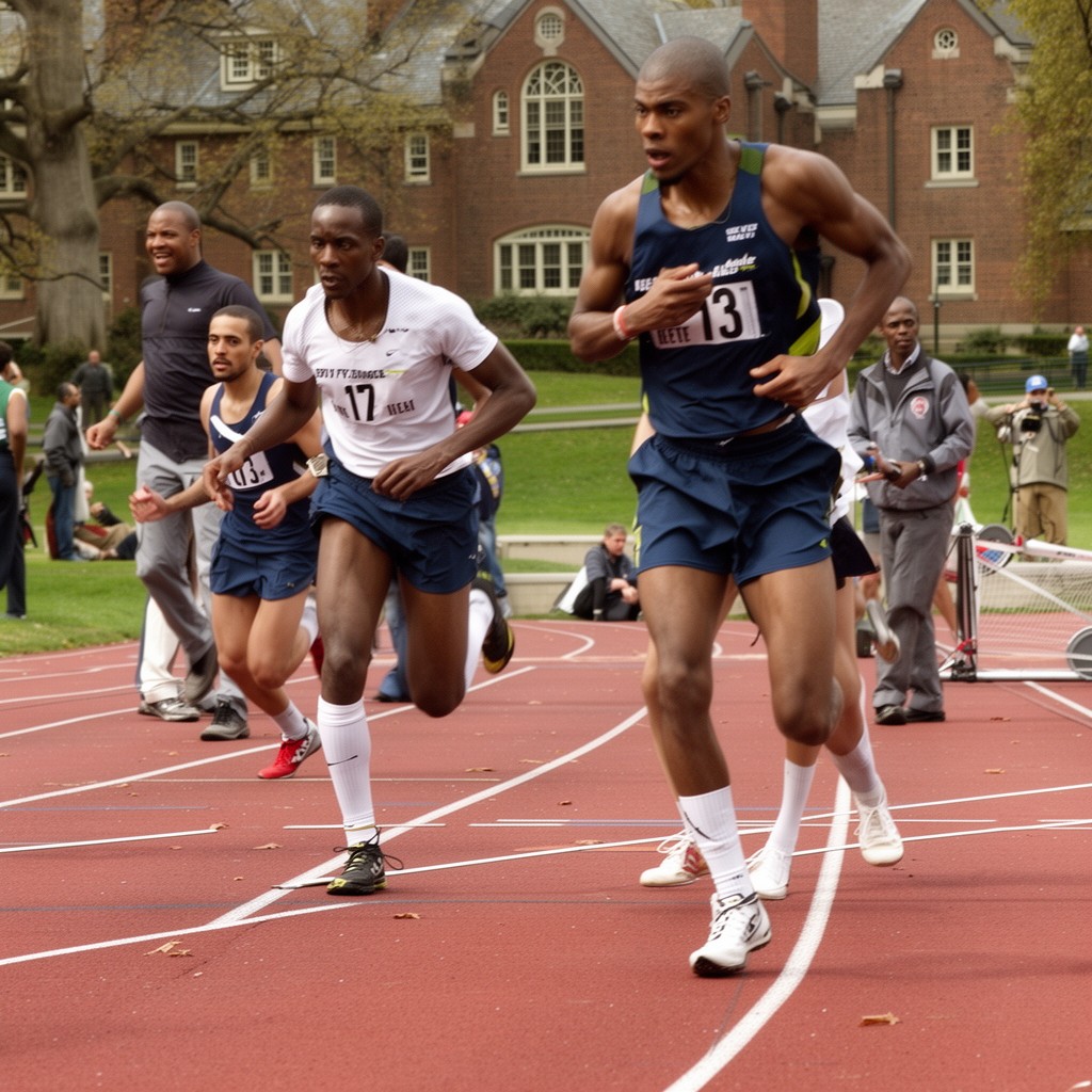 AI-generated illustration of Ivy League men’s track and field
