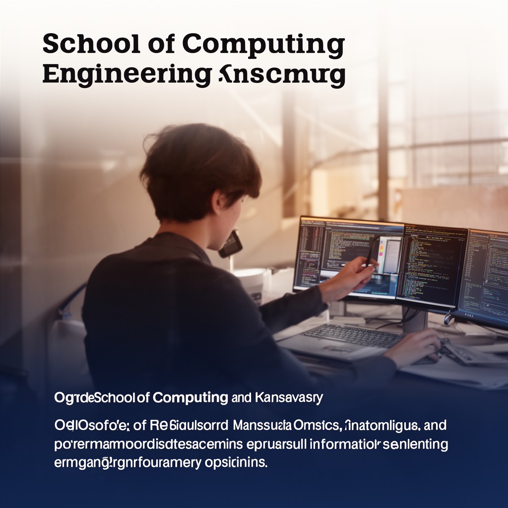 AI-generated illustration of School of Computing and Engineering
