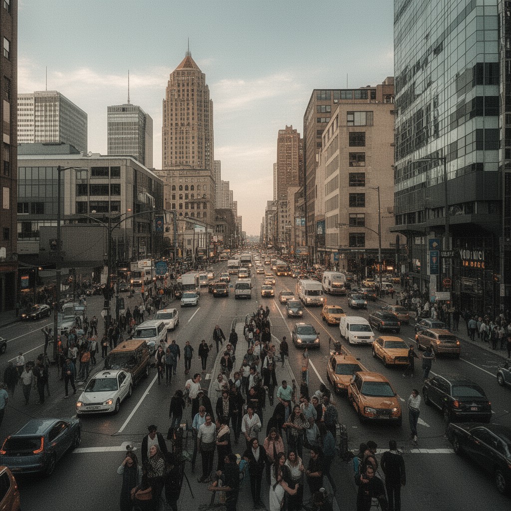 AI-generated illustration of Leaving the City