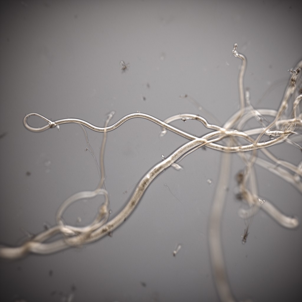 AI-generated illustration of Wuchereria bancrofti