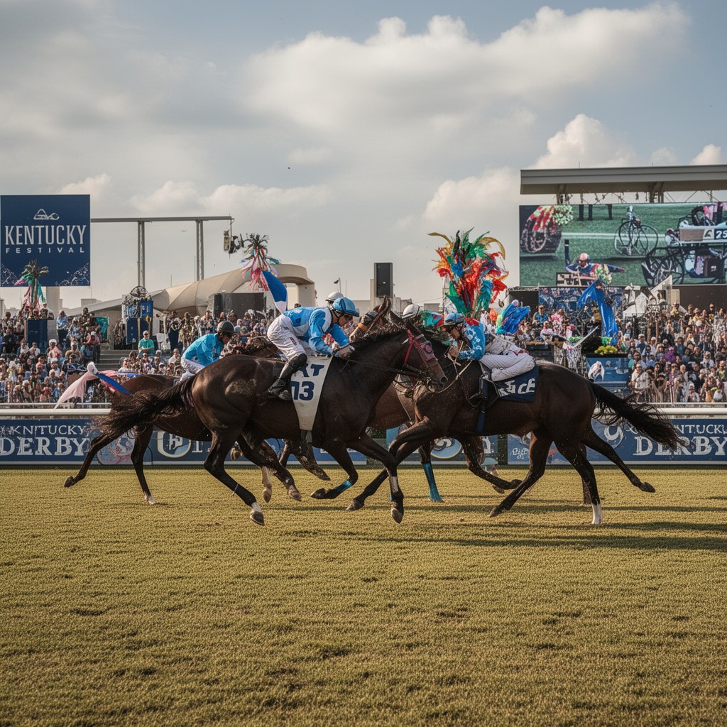 AI-generated illustration of Kentucky Derby Festival