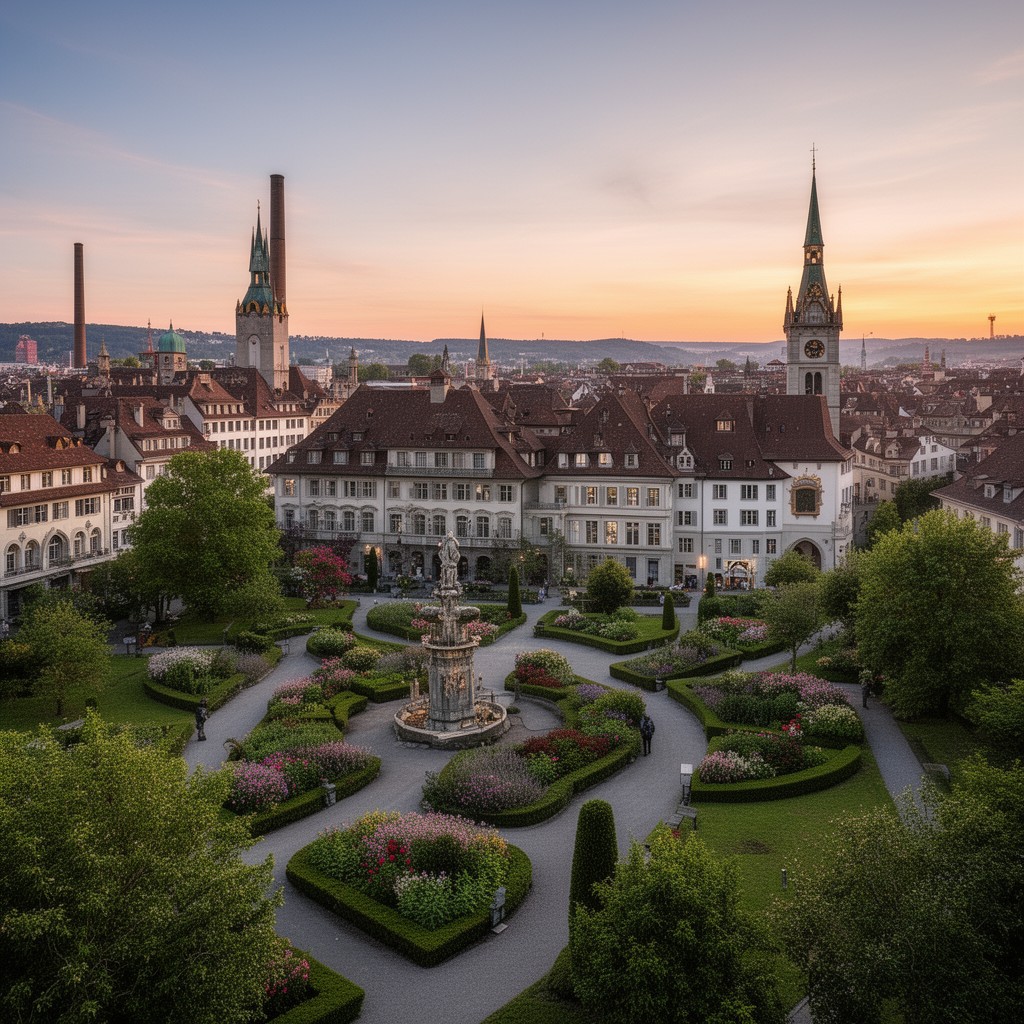 AI-generated illustration of Winterthur