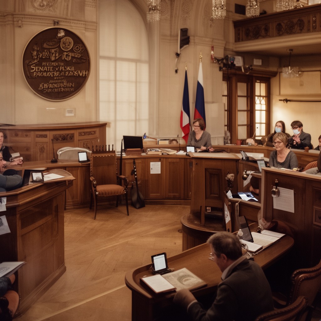 AI-generated illustration of Senate of the Parliament of the Czech Republic