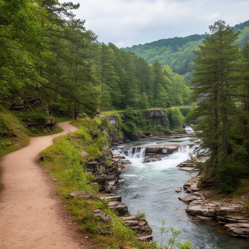 AI-generated illustration of River Trail