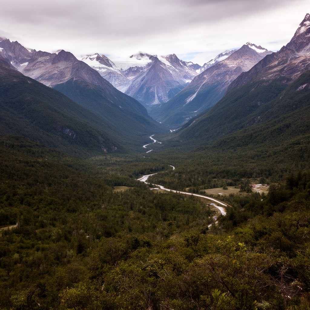 AI-generated illustration of Carretera Austral