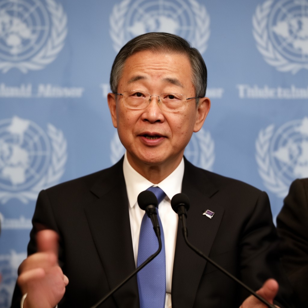 AI-generated illustration of Ban Ki-moon