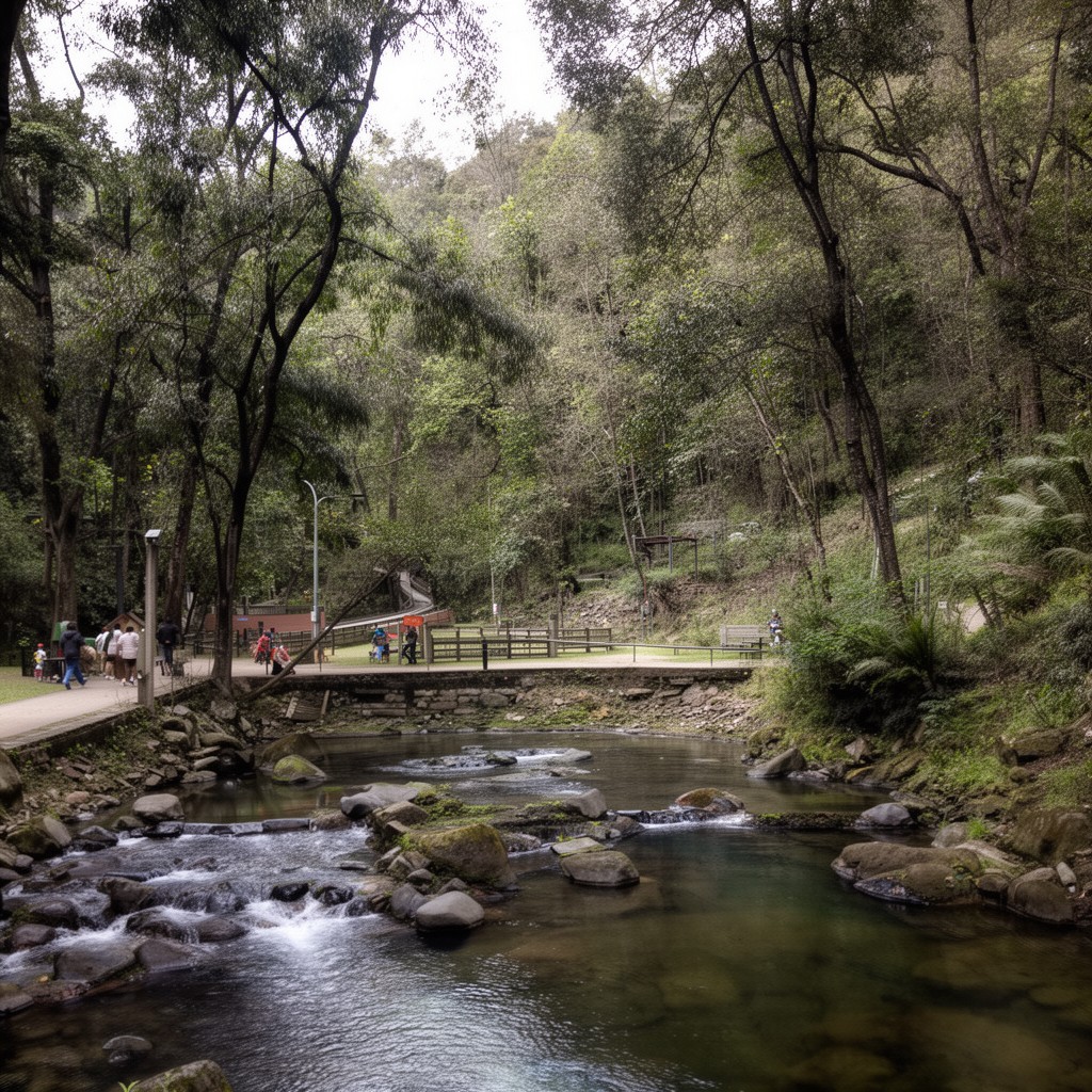 AI-generated illustration of Parque Nacional Fuentes Brotantes de Tlalpan