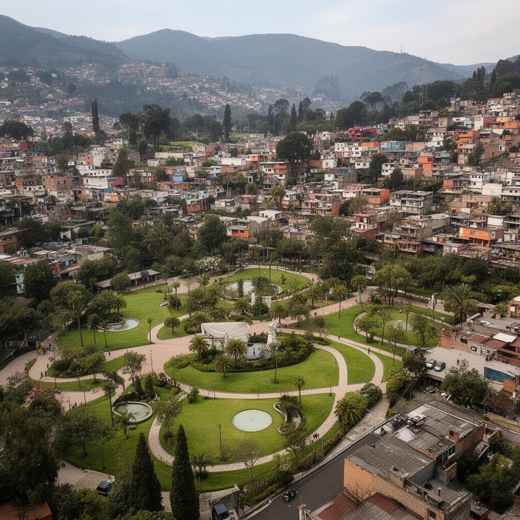 AI-generated illustration of Fuentes Brotantes neighborhood